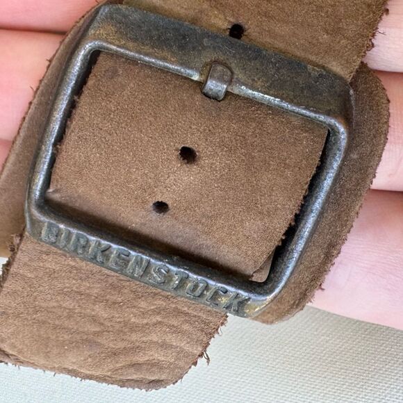 Birkenstock Men’s 11 Milano Brown Leather Slingback Double Buckle Sandals - Picture 3 of 7